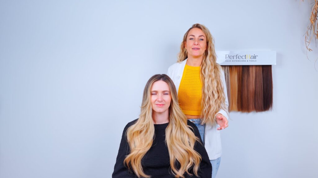 Combinatietechniek wefts + micro keratines